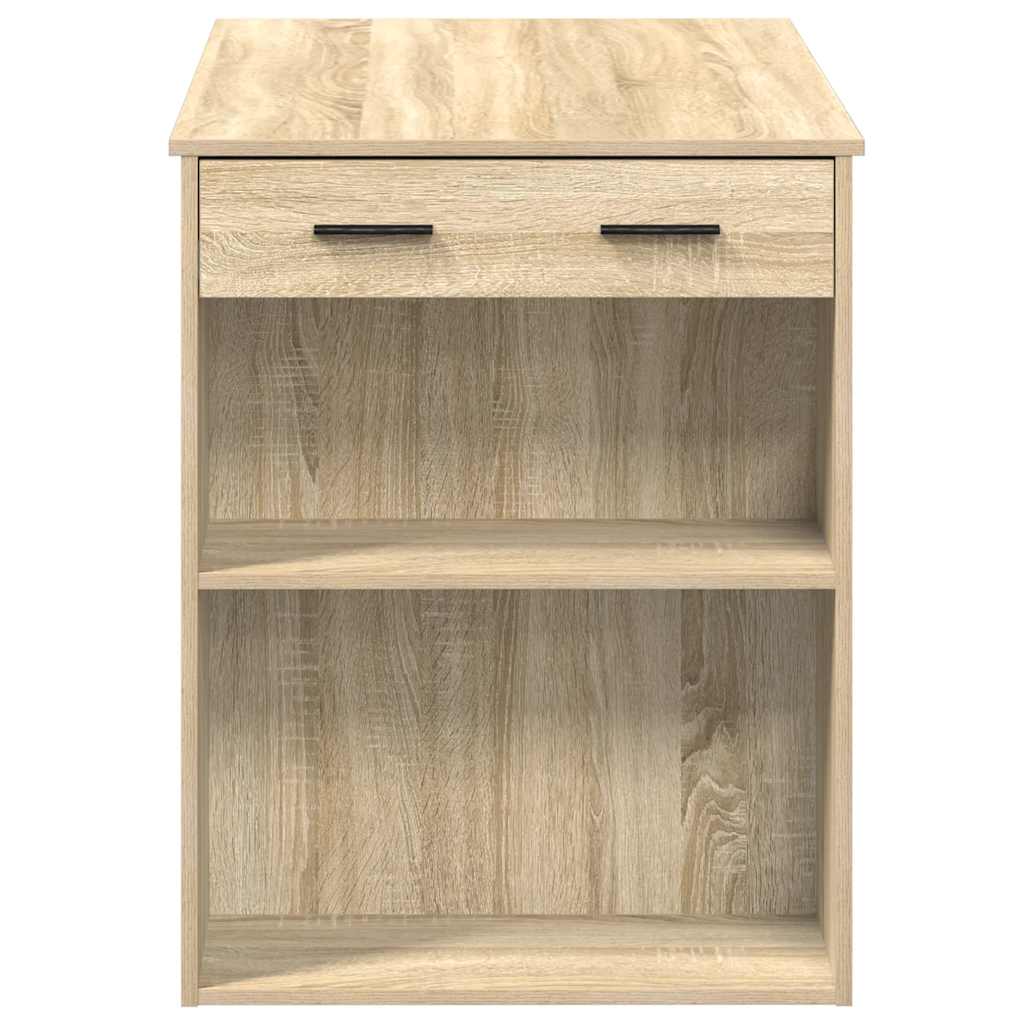 Scrivania con Cassetto Ripiano Rovere Sonoma Legno Multistrato | homemem39
