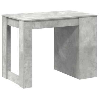 Scrivania con Cassetto Ripiano Grigio Cemento Legno Multistrato | homemem39