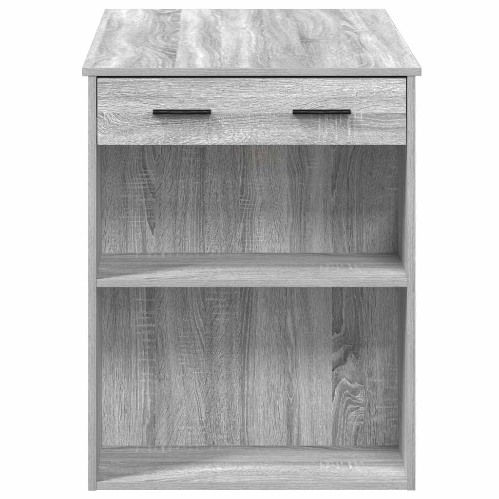 Scrivania con Cassetto Ripiano Grigio Sonoma Legno Multistrato | homemem39