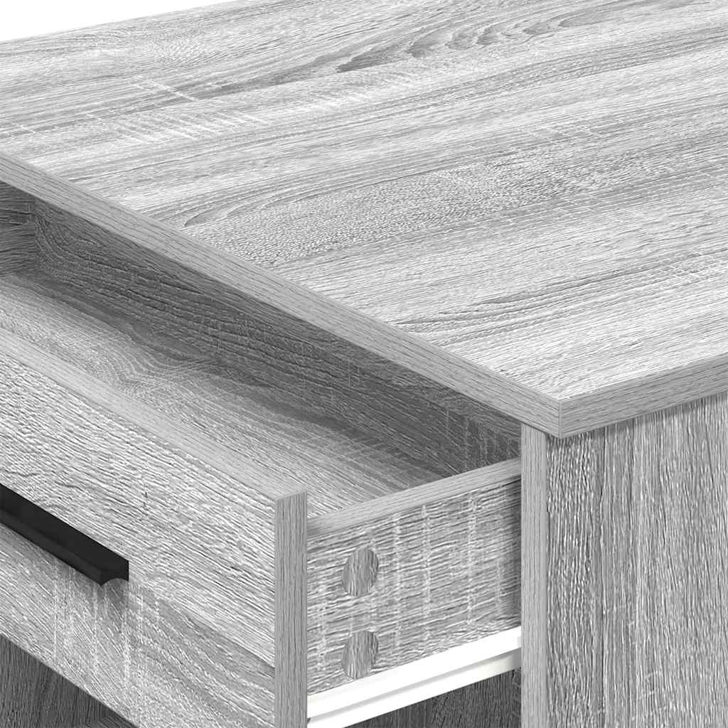 Scrivania con Cassetto Ripiano Grigio Sonoma Legno Multistrato