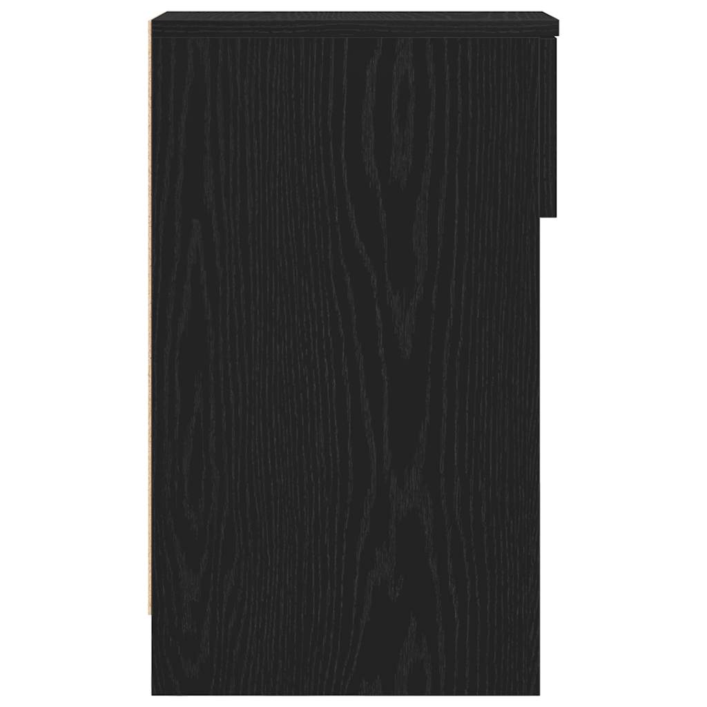 Comodini con Cassetto 2 pz Rovere Nero 20x36x60 cm - homemem39