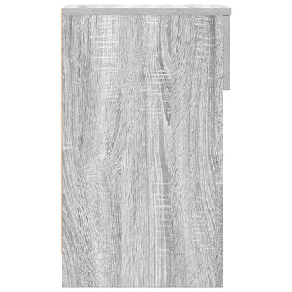 Comodini con Cassetto 2 pz Grigio Sonoma 20x36x60 cm - homemem39