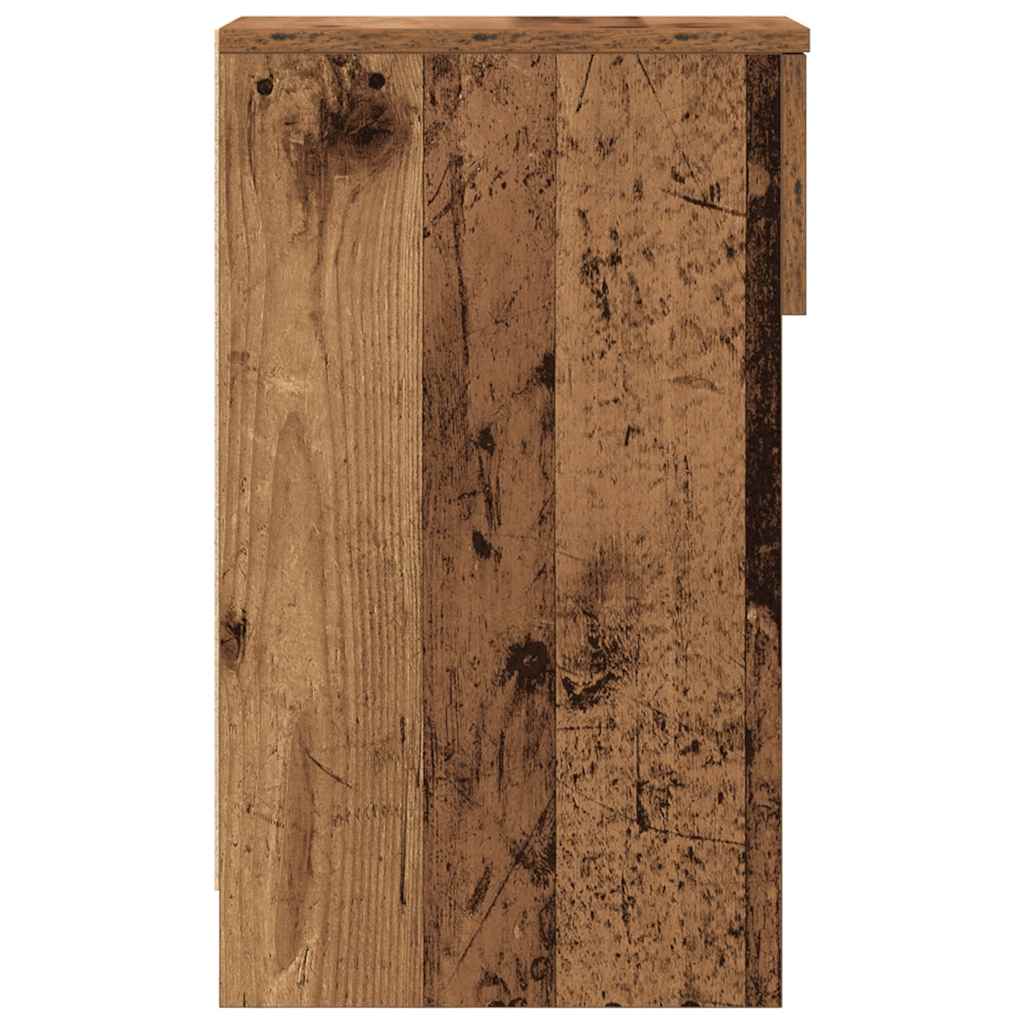 Comodino con Cassetto Legno Antico 20x36x60 cm - homemem39