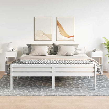 Comodini con Cassetto 2 pz Bianchi 35x34x66,5 cm - homemem39