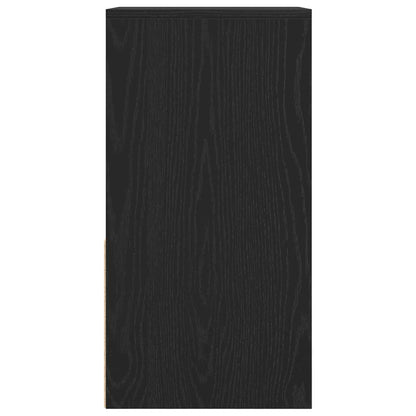 Comodino con Cassetto Rovere Nero 35x34x66,5 cm - homemem39