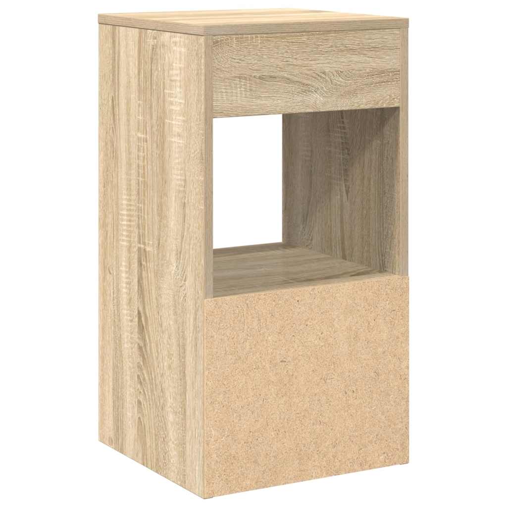 Comodini con Cassetto 2 pz Rovere Sonoma 35x34x66,5 cm - homemem39