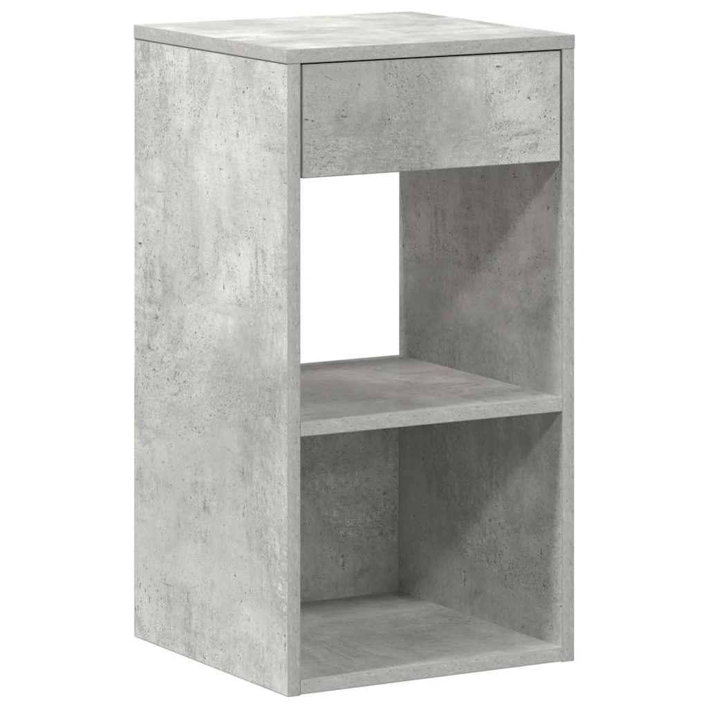 Comodini con Cassetto 2 pz Grigio Cemento 35x34x66,5 cm - homemem39