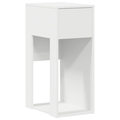 Supporto a Torre per Computer con Cassetto Bianco 30x44x74 cm - homemem39