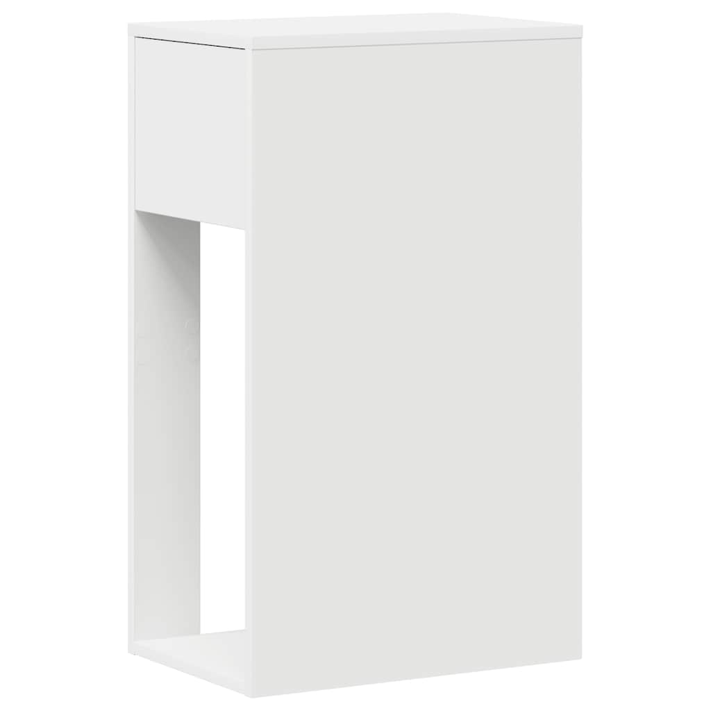Supporto a Torre per Computer con Cassetto Bianco 30x44x74 cm - homemem39
