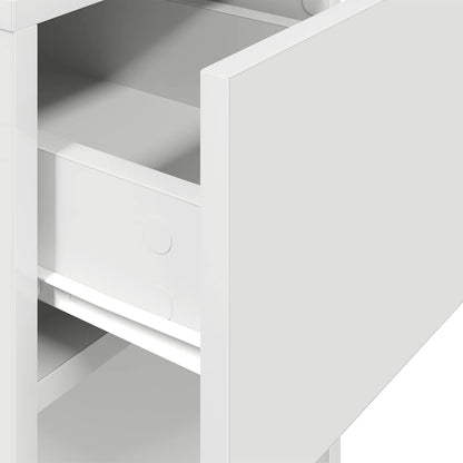 Supporto a Torre per Computer con Cassetto Bianco 30x44x74 cm - homemem39