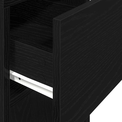 Supporto a Torre per Computer con Cassetto Nero 30x44x74 cm - homemem39
