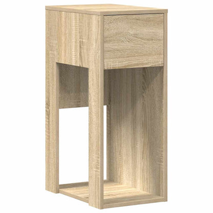 Supporto per Computer a Torre con Cassetto Rovere 30x44x74 cm - homemem39