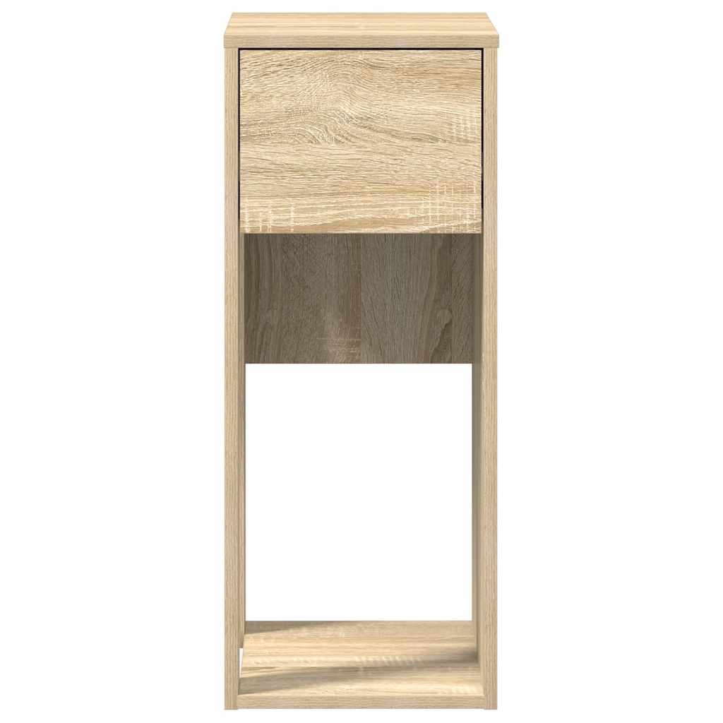 Supporto per Computer a Torre con Cassetto Rovere 30x44x74 cm - homemem39