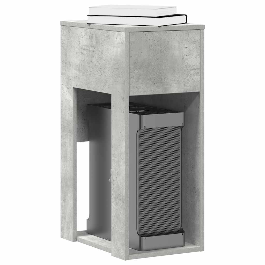 Supporto per Computer a Torre con Cassetto Grigio 30x44x74 cm - homemem39