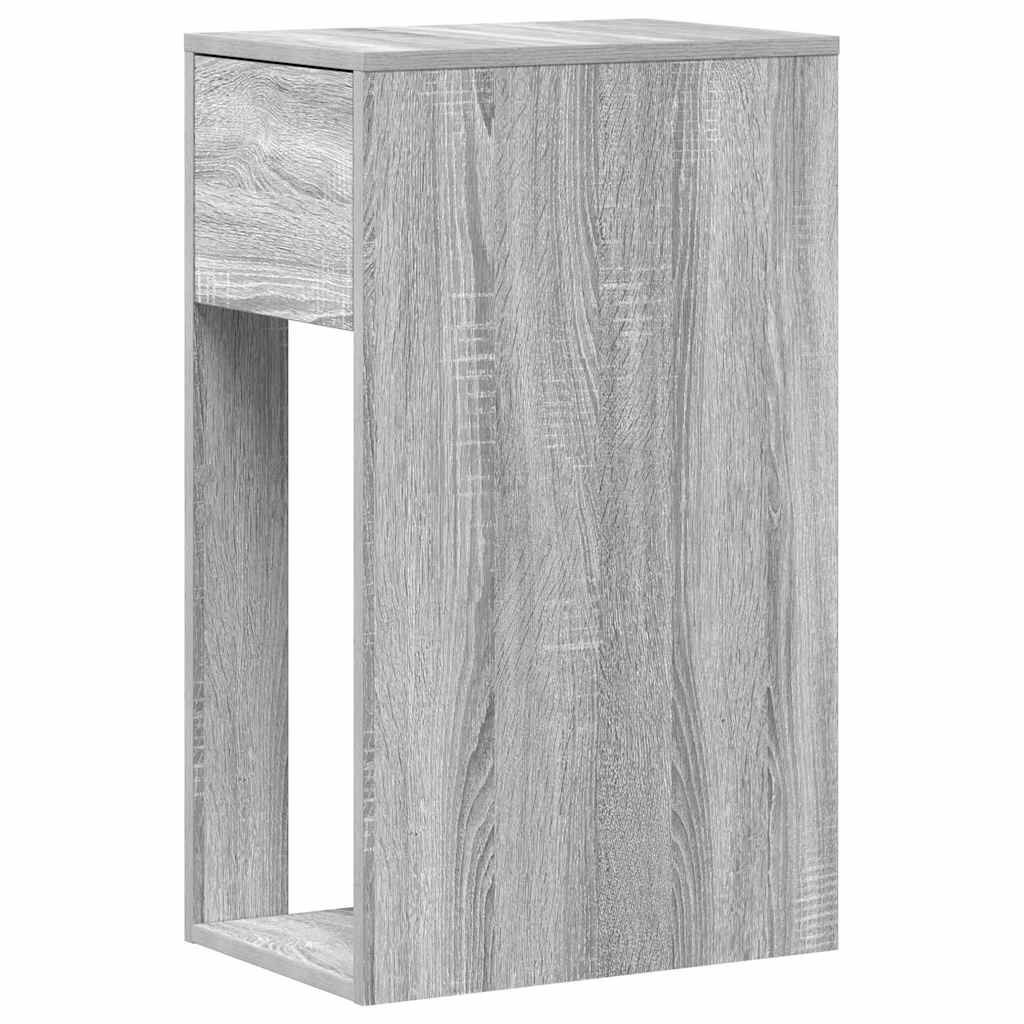 Supporto a Torre per Computer con Cassetto Grigio 30x44x74 cm - homemem39