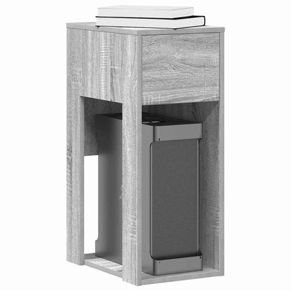 Supporto a Torre per Computer con Cassetto Grigio 30x44x74 cm - homemem39
