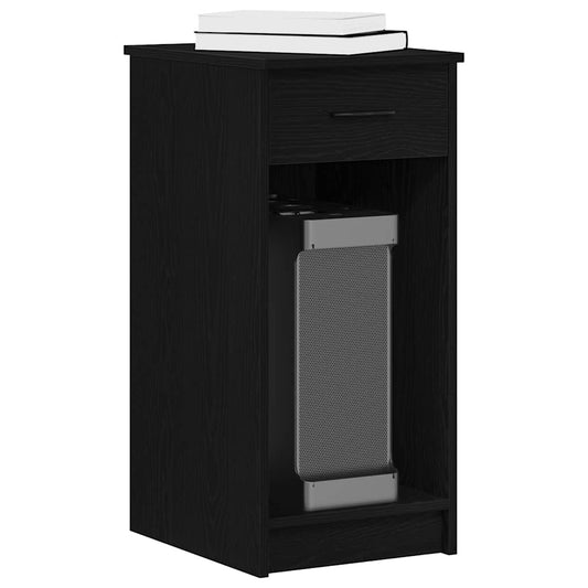 Supporto a Torre per Computer con Cassetto Nero 35x45x77 cm - homemem39