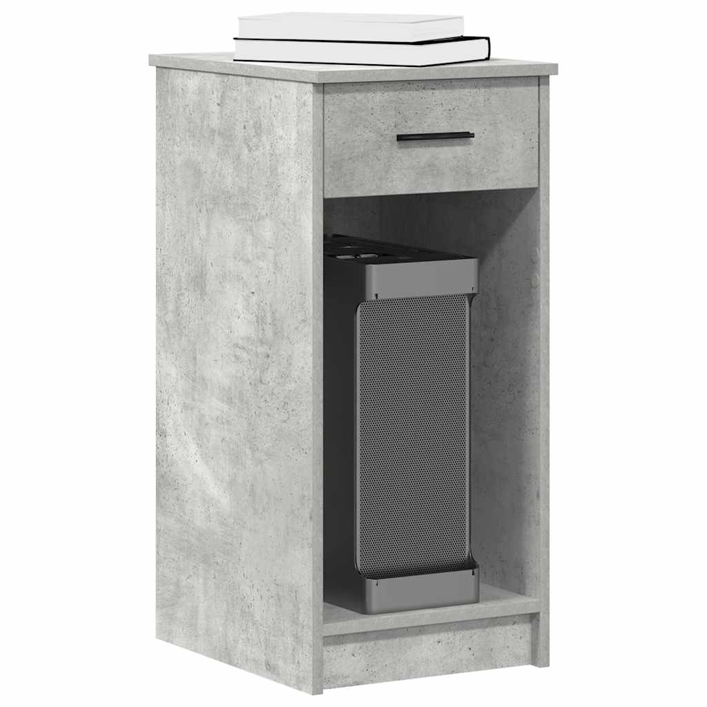 Supporto a Torre per Computer con Cassetto Grigio 35x45x77 cm - homemem39