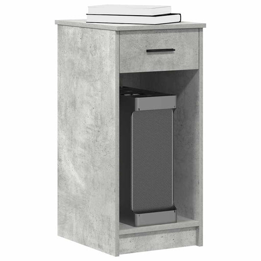 Supporto a Torre per Computer con Cassetto Grigio 35x45x77 cm - homemem39