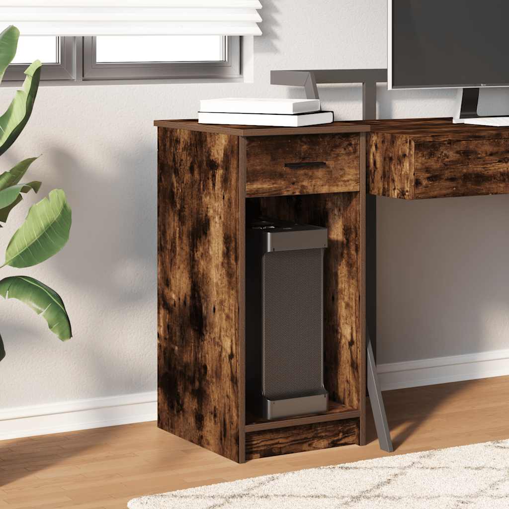 Supporto per Computer a Torre con Cassetto Rovere 35x45x77 cm | homemem39