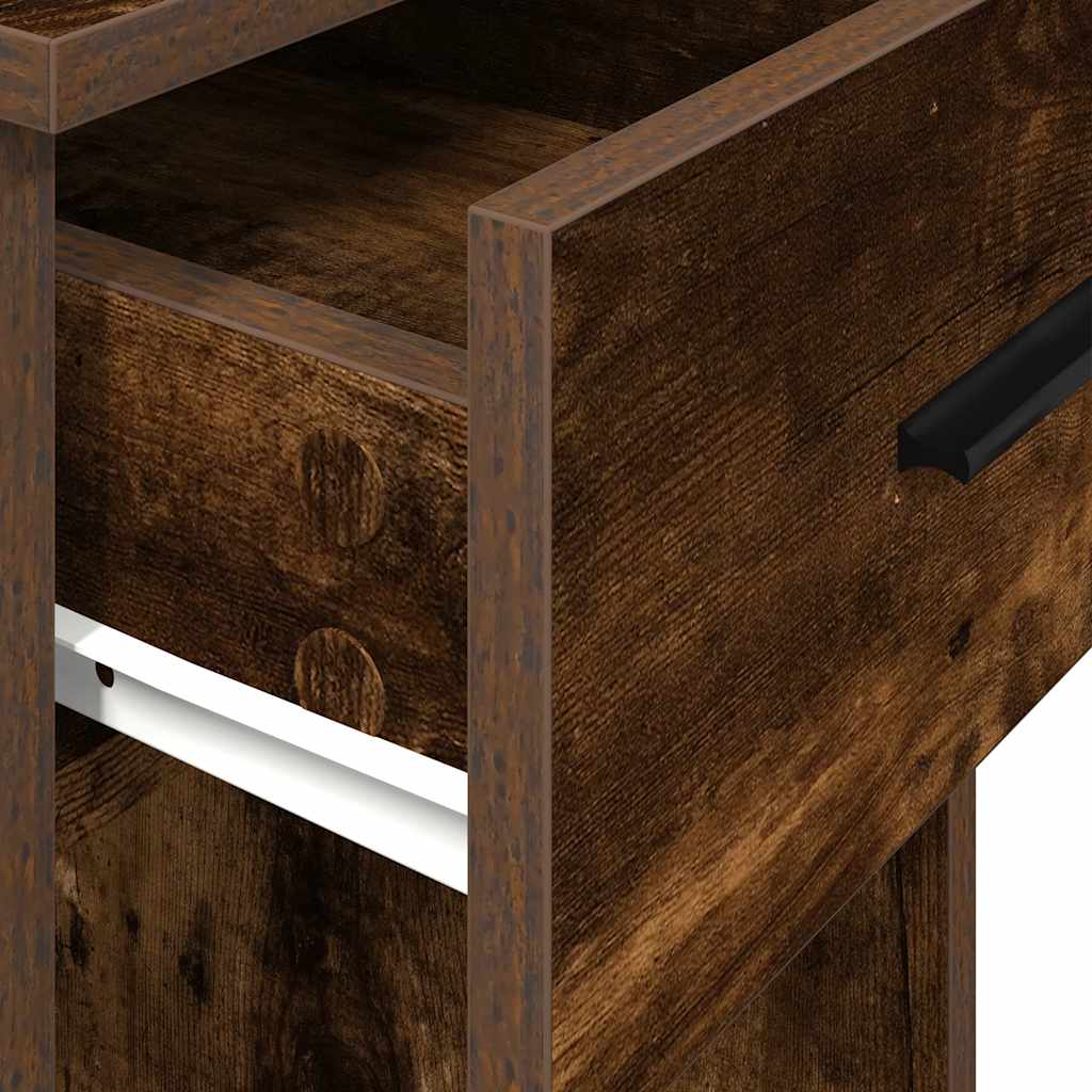Supporto per Computer a Torre con Cassetto Rovere 35x45x77 cm | homemem39