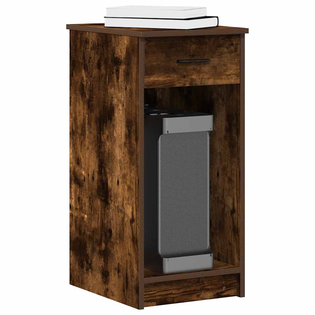 Supporto per Computer a Torre con Cassetto Rovere 35x45x77 cm | homemem39