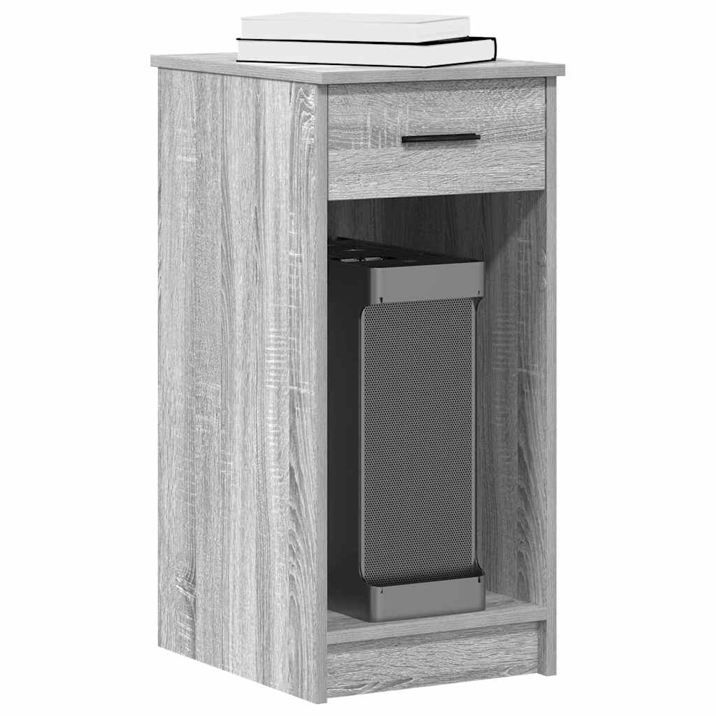 Supporto a Torre per Computer con Cassetto Grigio 35x45x77 cm - homemem39