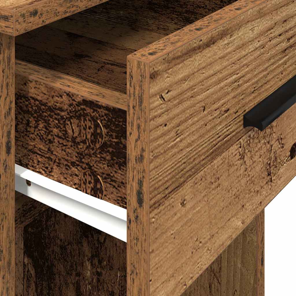 Supporto per Computer a Torre con Cassetto Antico 35x45x77 cm - homemem39