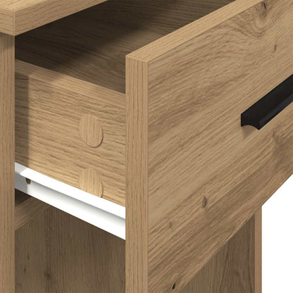 Supporto per Computer a Torre con Cassetto Rovere 35x45x77 cm - homemem39