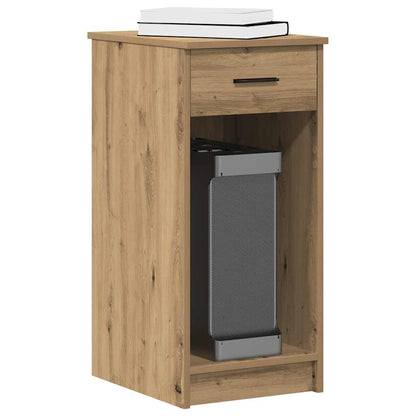 Supporto per Computer a Torre con Cassetto Rovere 35x45x77 cm - homemem39