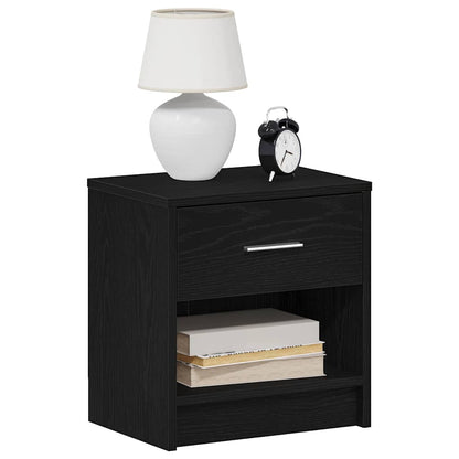 Comodino con Cassetto Nero 39x28x41 cm - homemem39