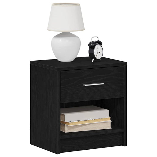 Comodino con Cassetto Nero 39x28x41 cm - homemem39