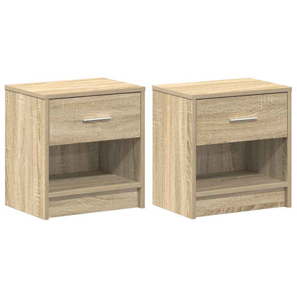 Comodini 2 pz con Cassetto Rovere Sonoma 39x28x41 cm - homemem39