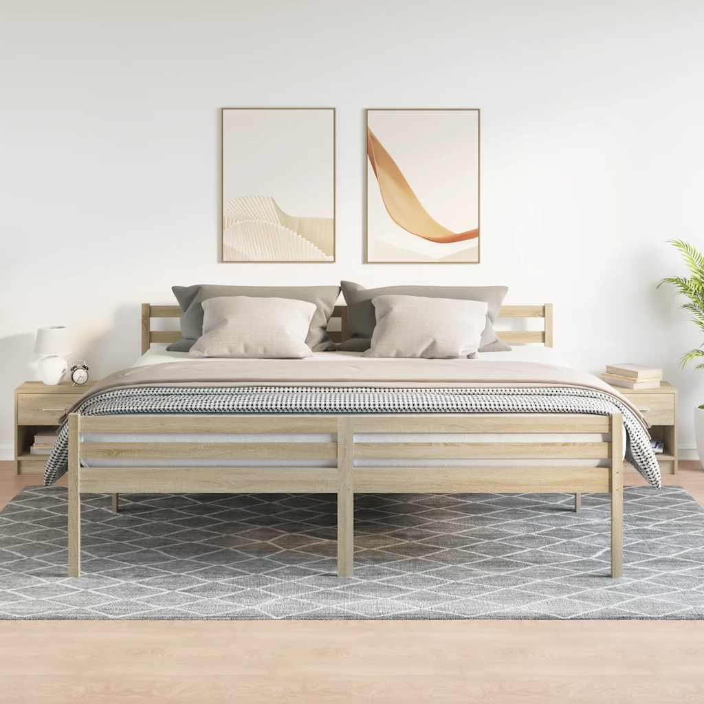 Comodini 2 pz con Cassetto Rovere Sonoma 39x28x41 cm - homemem39