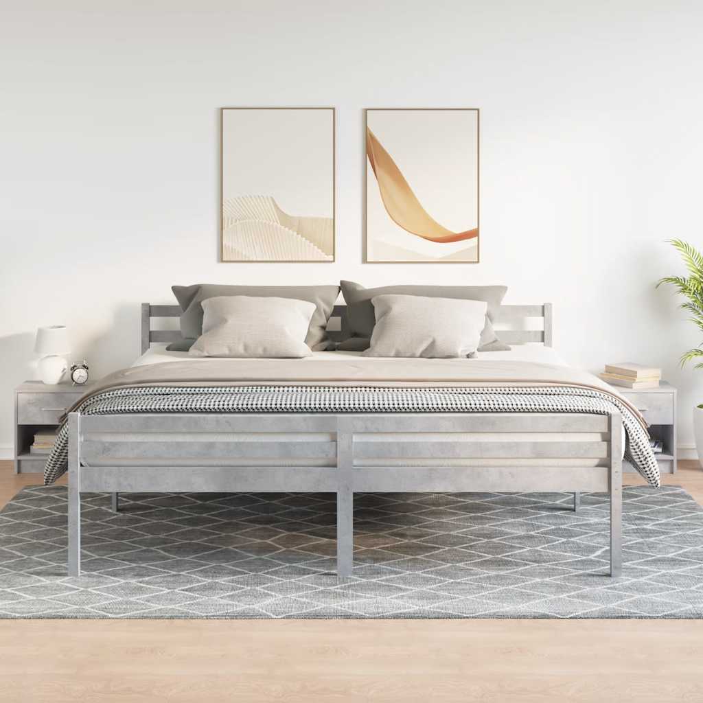 Comodini 2 pz con Cassetto Grigio Cemento 39x28x41 cm - homemem39