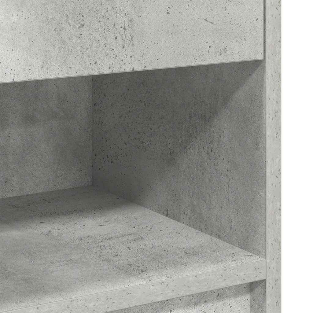 Comodini 2 pz con Cassetto Grigio Cemento 39x28x41 cm - homemem39