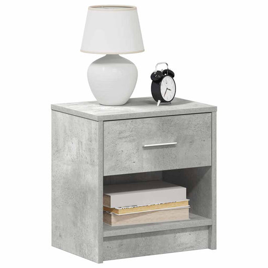 Comodini 2 pz con Cassetto Grigio Cemento 39x28x41 cm - homemem39