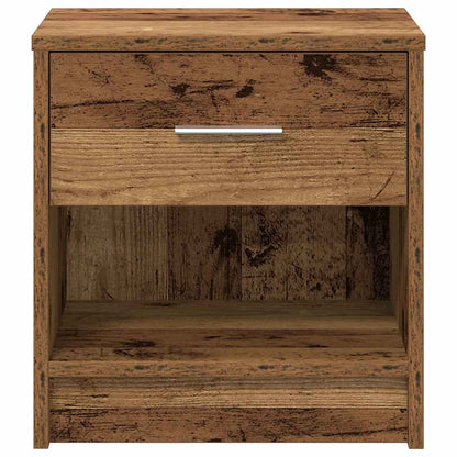 Comodini 2 pz con Cassetto Legno Antico 39x28x41 cm