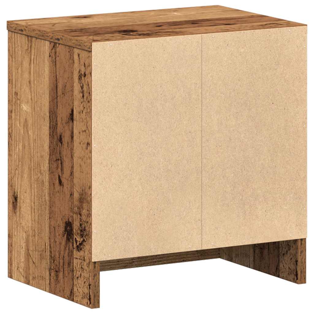 Comodini 2 pz con Cassetto Legno Antico 39x28x41 cm - homemem39