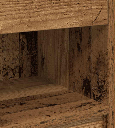 Comodini 2 pz con Cassetto Legno Antico 39x28x41 cm