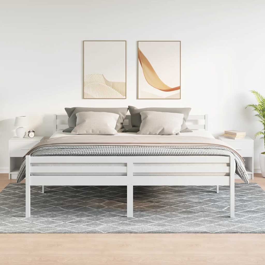 Comodini 2 pz con Cassetto Bianco 40x34x50 cm - homemem39