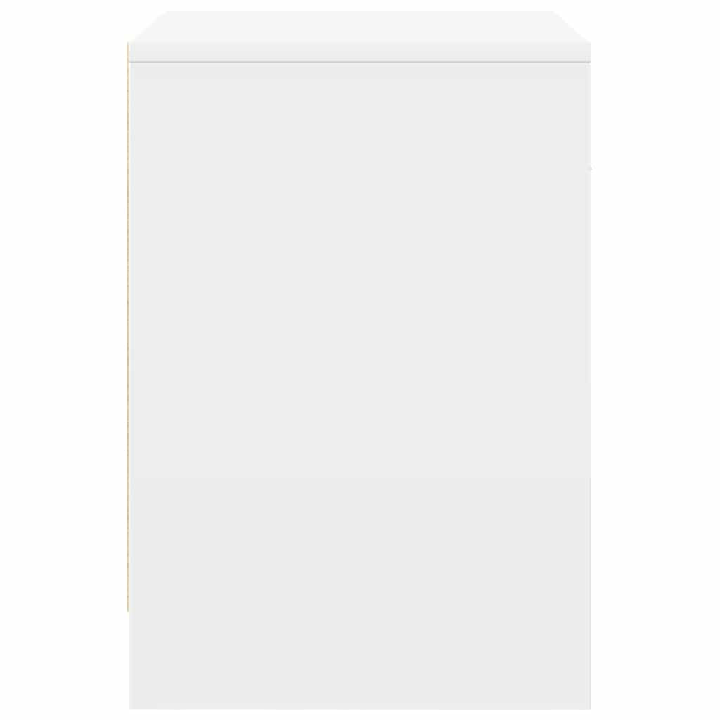 Comodini 2 pz con Cassetto Bianco 40x34x50 cm - homemem39