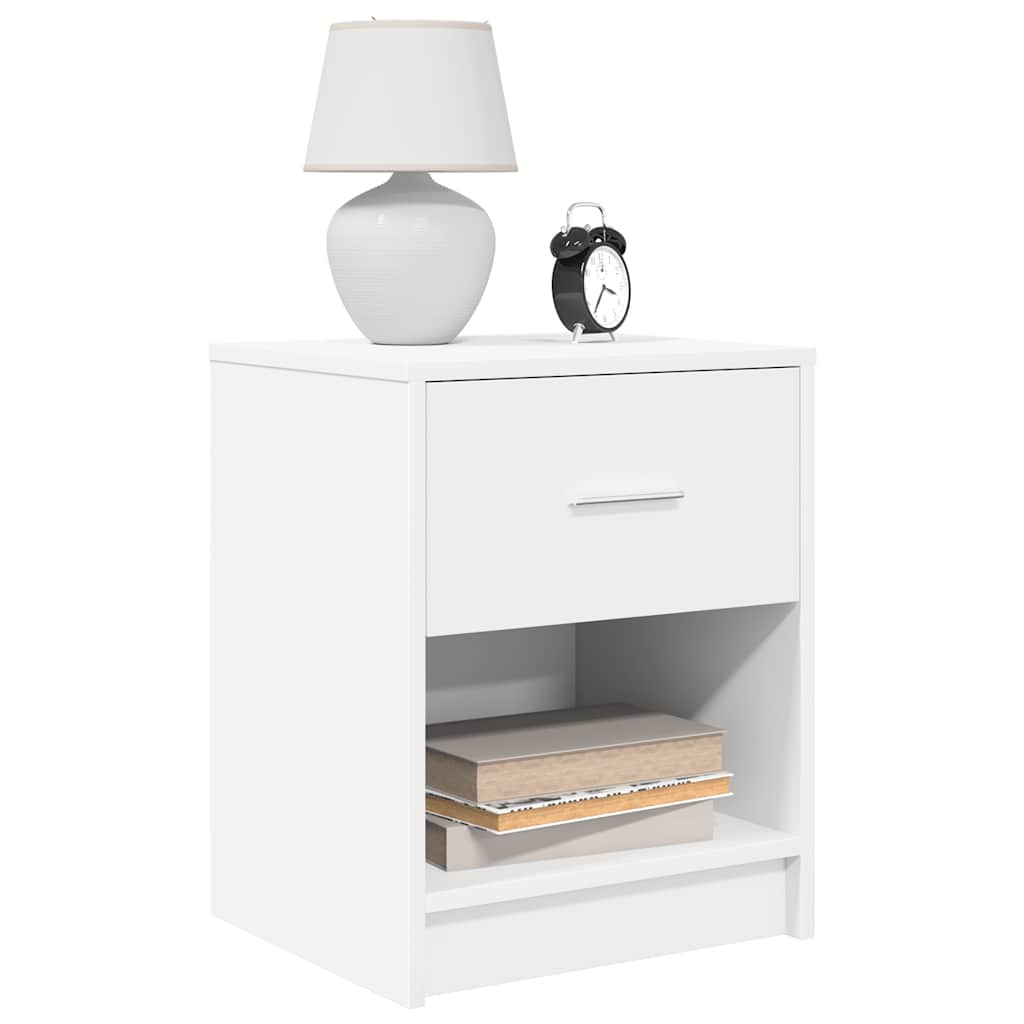 Comodini 2 pz con Cassetto Bianco 40x34x50 cm - homemem39