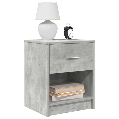 Comodino con Cassetto Grigio Cemento 40x34x50 cm - homemem39
