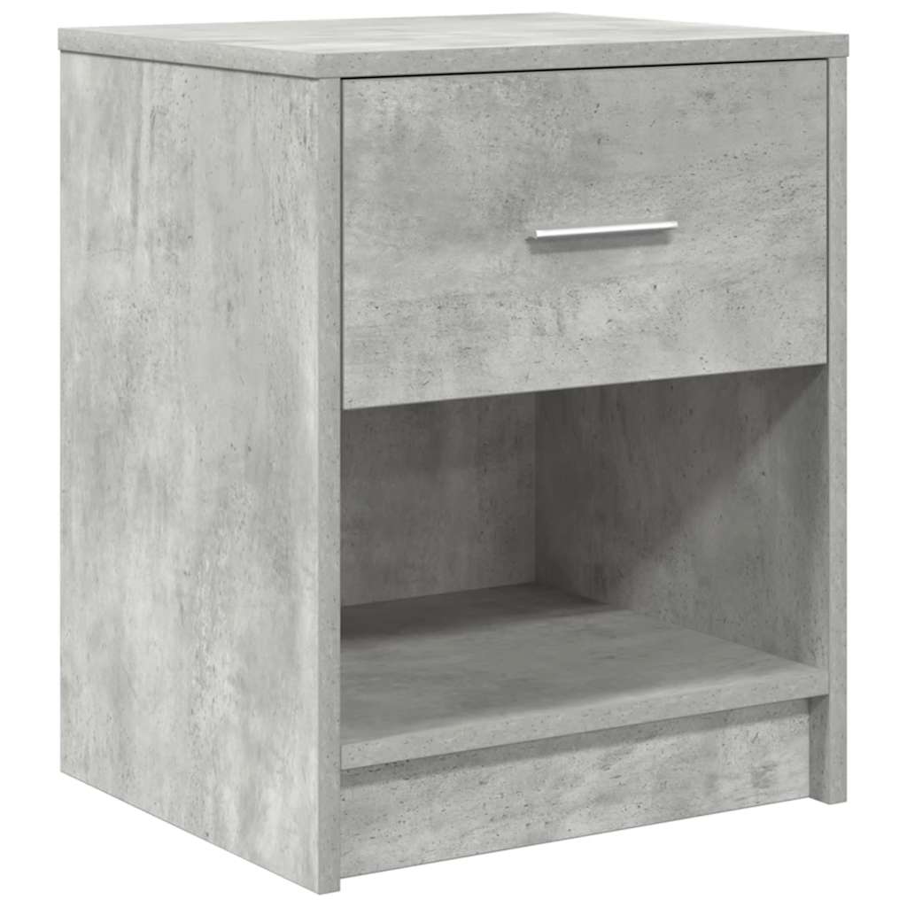 Comodini 2 pz con Cassetto Grigio Cemento 40x34x50 cm - homemem39