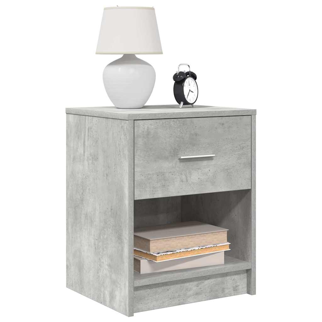 Comodini 2 pz con Cassetto Grigio Cemento 40x34x50 cm - homemem39