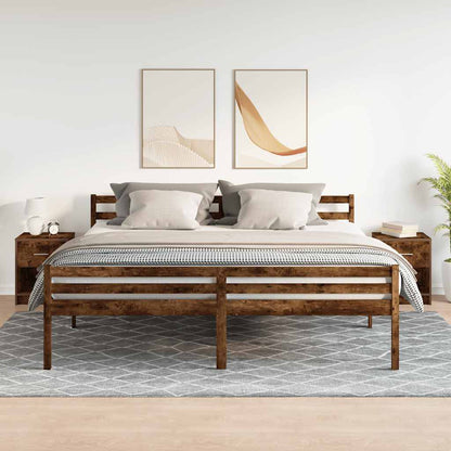 Comodini 2 pz con Cassetto Rovere Fumo 40x34x50 cm - homemem39