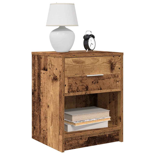 Comodino con Cassetto Legno Antico 40x34x50 cm - homemem39