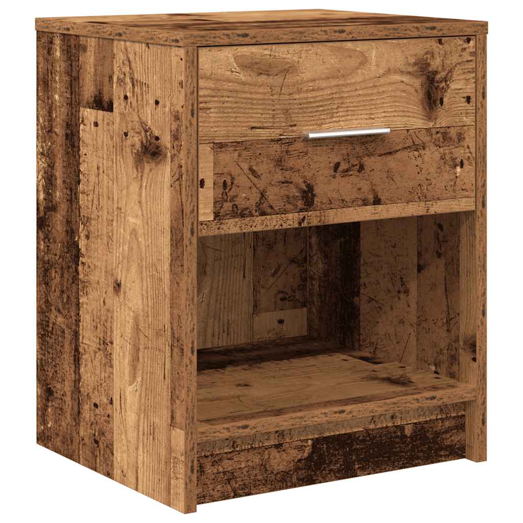 Comodini 2 pz con Cassetto Legno Antico 40x34x50 cm - homemem39