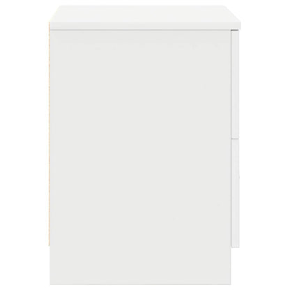 Comodino con 2 Cassetti Bianco 40x36x50 cm - homemem39